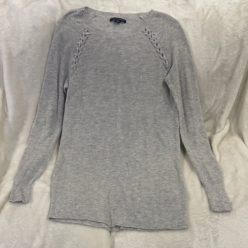 American Eagle Outfitters Light Gray Sweater